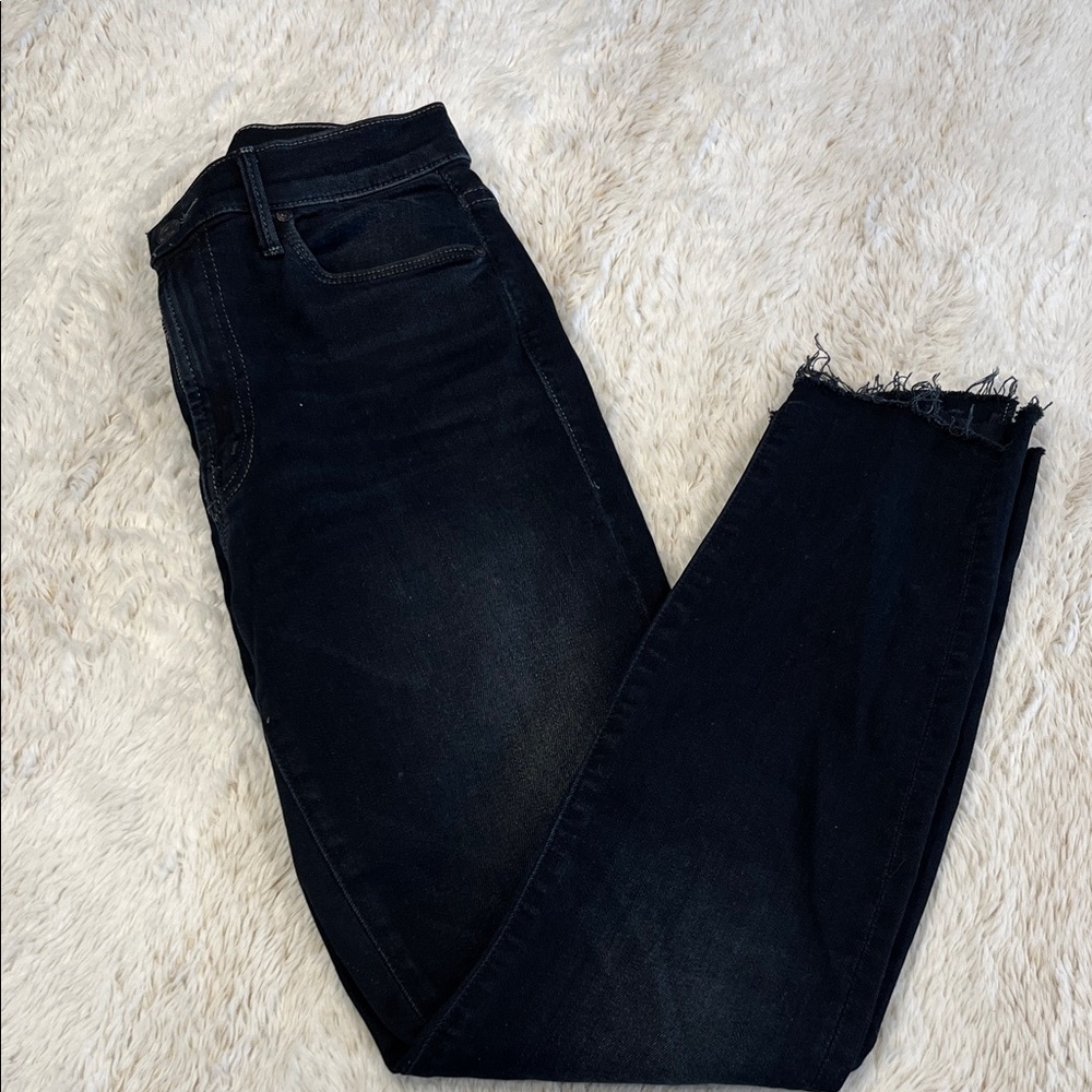 MOTHER Dark Blue Ankle Jeans